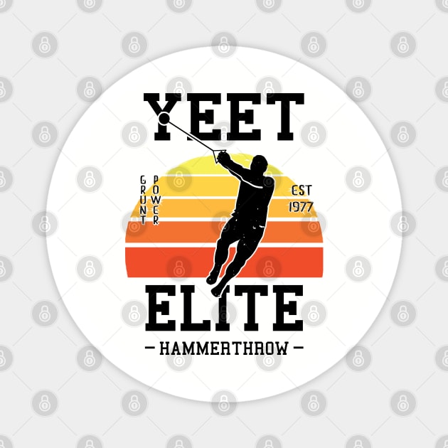 Yeet Elite Hammerthrow Retro Track N Field Athlete Magnet by atomguy